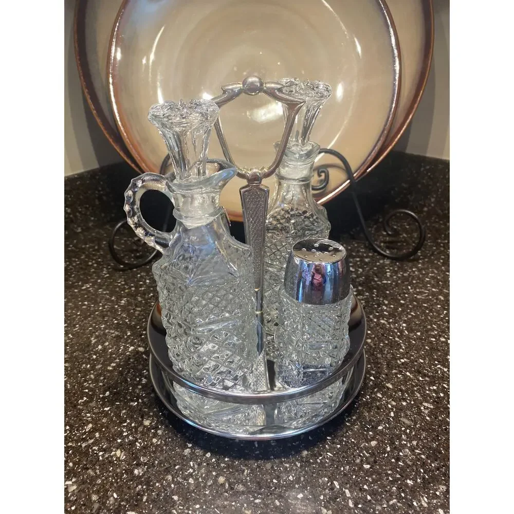 Vintage Crystal serving set